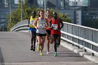 4 coureurs d'un marathon